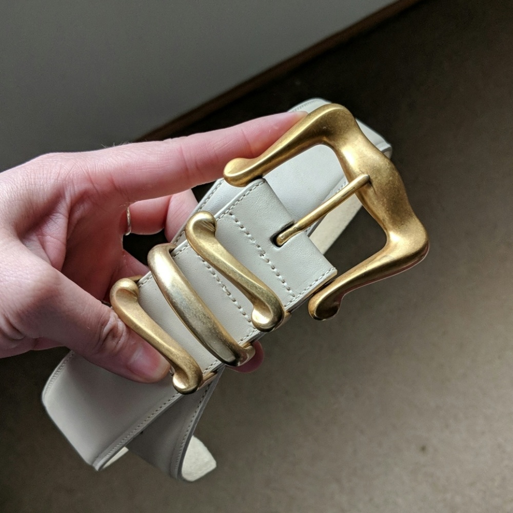 Vintage Beige Leather belt